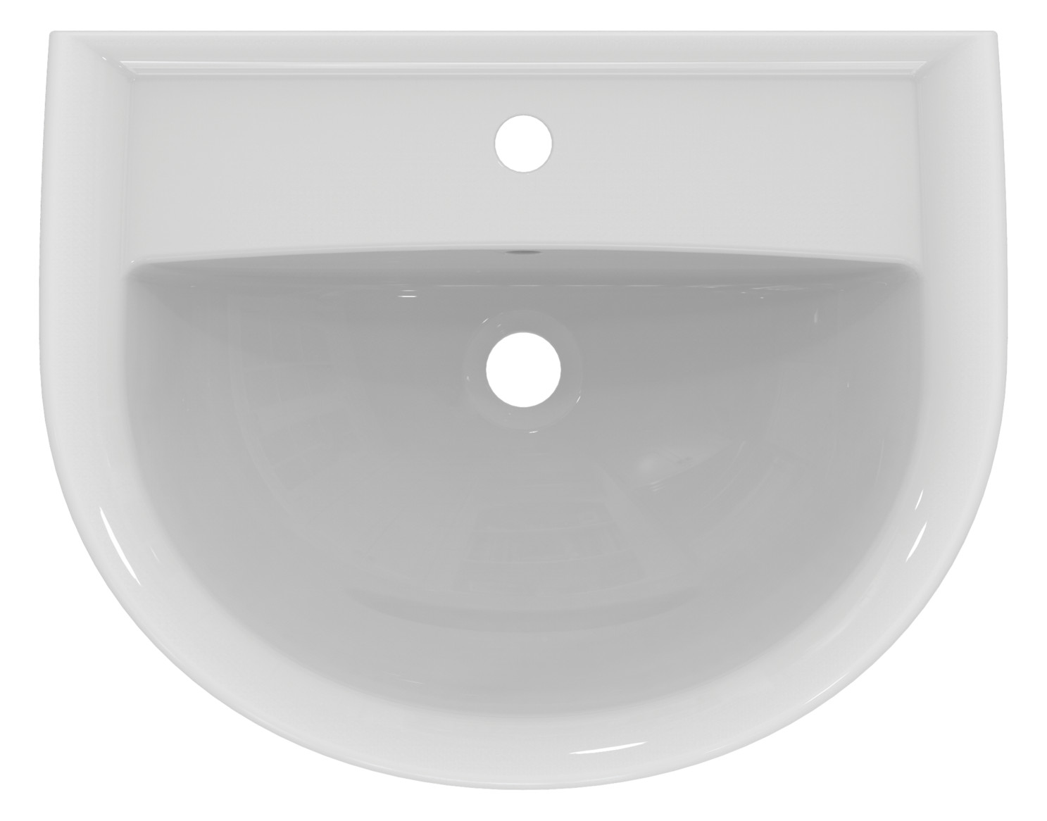 Ideal Standard Waschtisch Eurovit 60x47cm weiß, mit Überlauf und Hahnloch W332301 - Bild 2