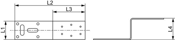 TECE Halter aus verzinktem Stahl 1-fach gewinkelt 720527 - Bild 2