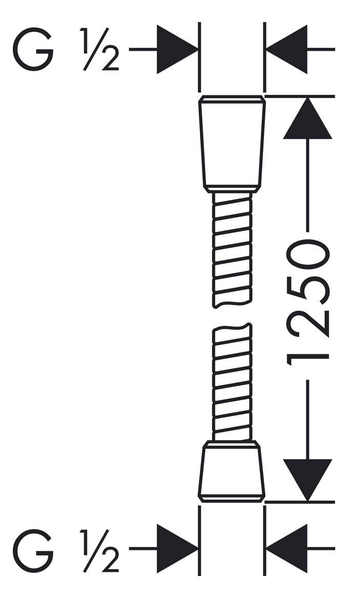 Hansgrohe Metallbrauseschlauch Sensoflex 1250mm chrom 28132000 - Bild 2