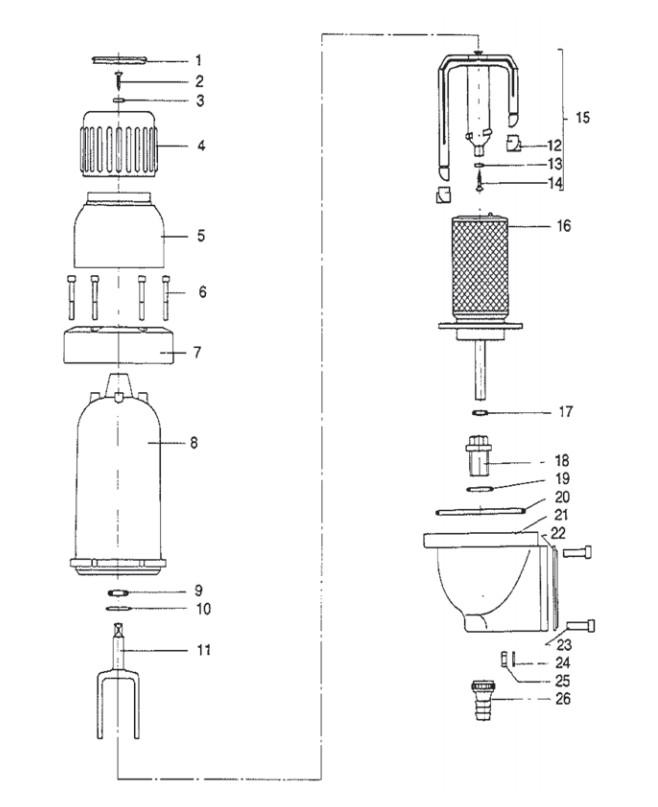 JUDO Verschleißteilset 2020821, Sieb/Saugrohr für JPF-Plus 1 1/2'' bis DN65 und JPM 1 1/2'' bis 2'' - Bild 2