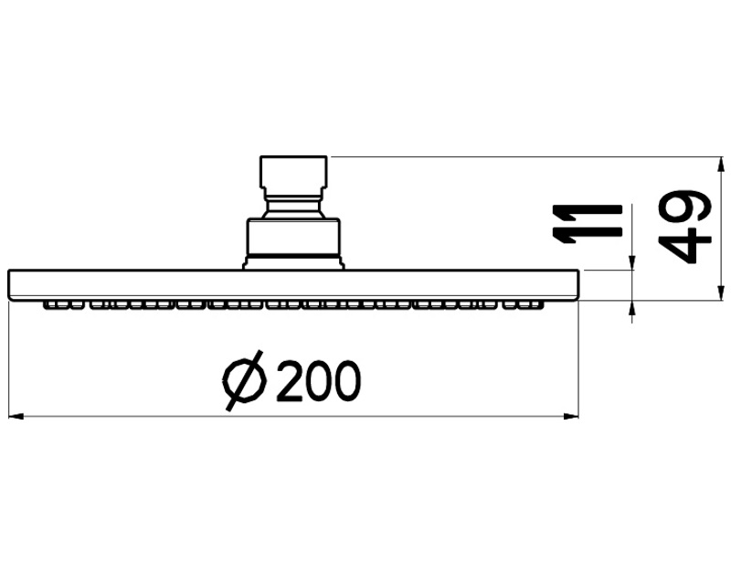 Nikles Regenkopfbrause XL Techno Head  200mm verchromt