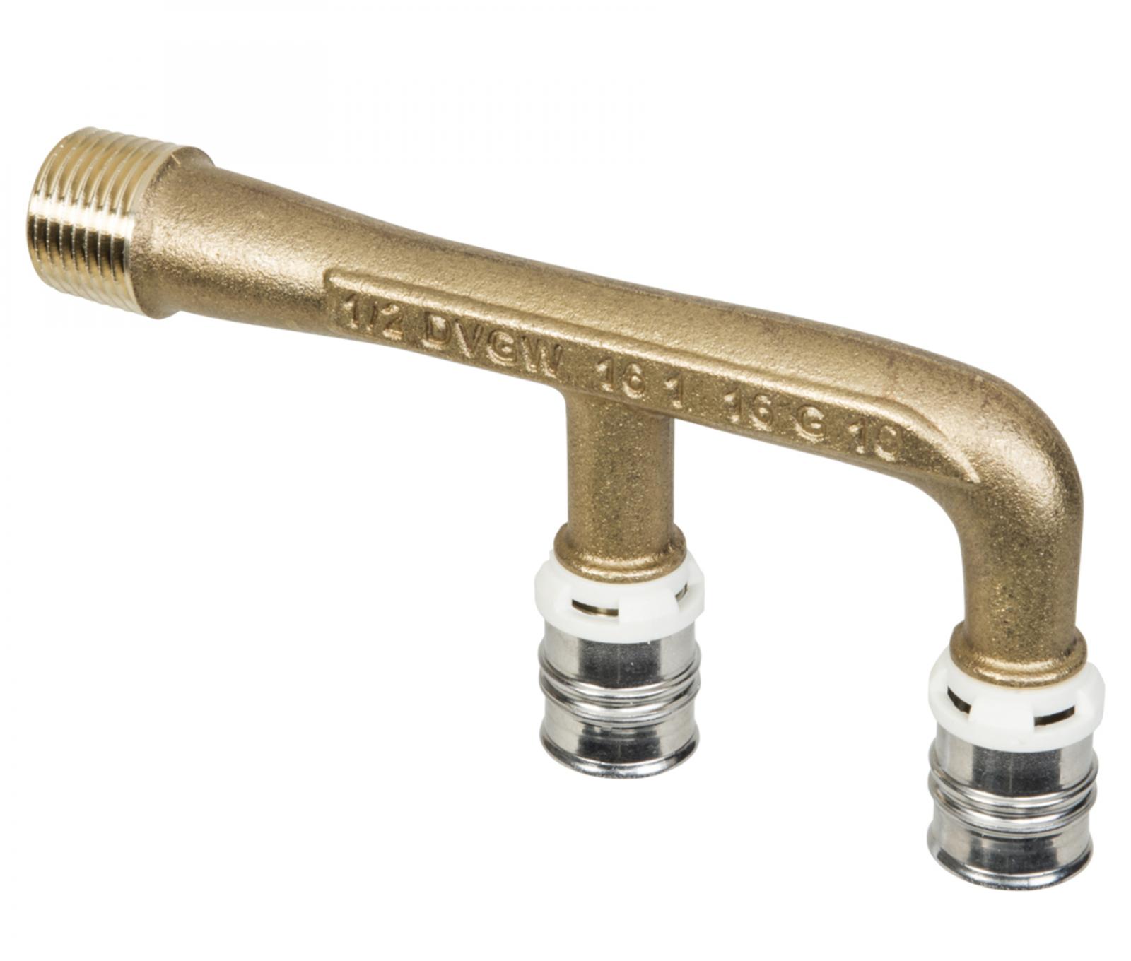 F-Doppelanschluss Alpex F50 Profi 16mm x 1/2 AG'' ALPFDA1615A - Bild 1