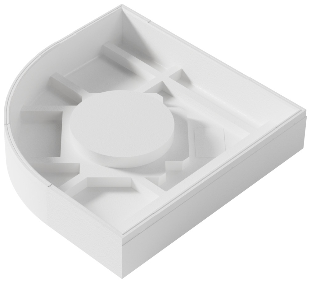 VIGOUR Wannenträger für Viertelkreis-Duschwanne one 90x90x6.5cm Höhe 17cm - Bild 1