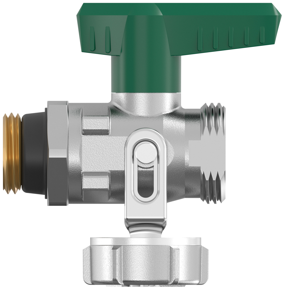Simplex KFE-Kugelhahn 1/2'' vernickelt selbstdichtend für Trinkwasser