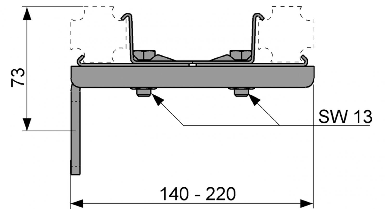 TECEprofil Doppelbefestigung für 2 Profilrohre mit Schraube und Dübel 9030011 - Bild 2