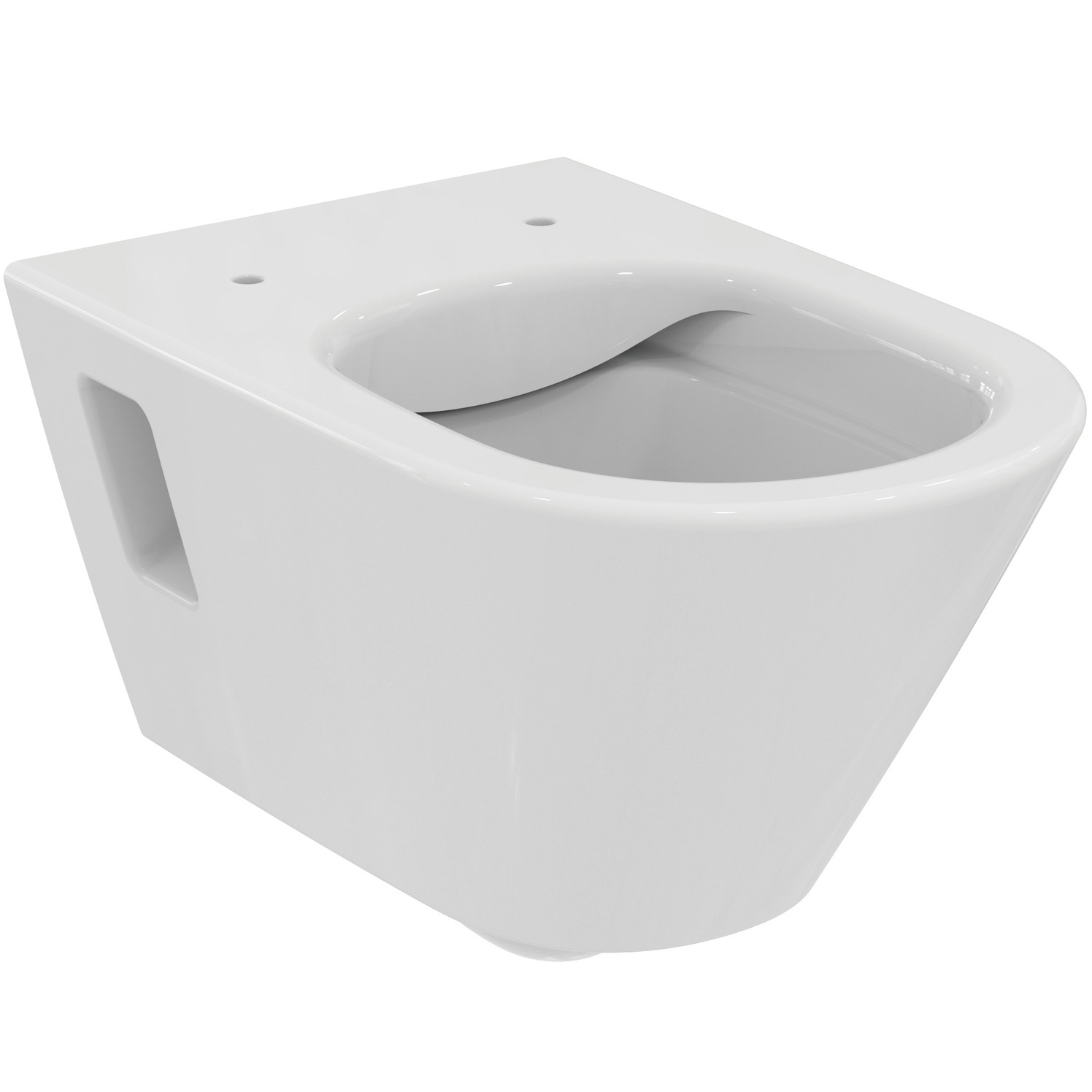 VIGOUR Wand-Tiefspül-WC derby V3 PflegetectPlus weiss, spülrandlos, offene Befestigung