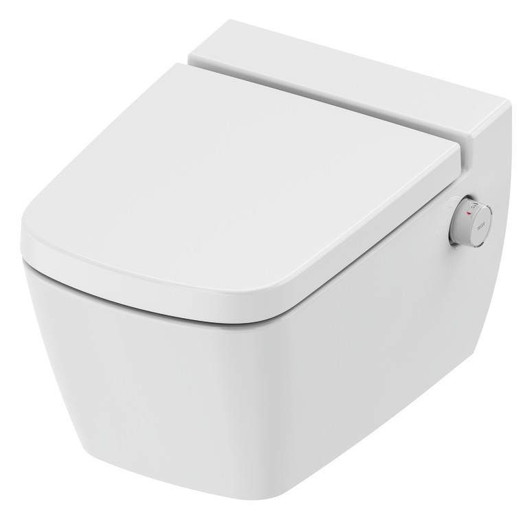 TECEone Dusch-WC spülrandlos inklusive WC-Sitz weiß, für Warm- und Kaltwasser