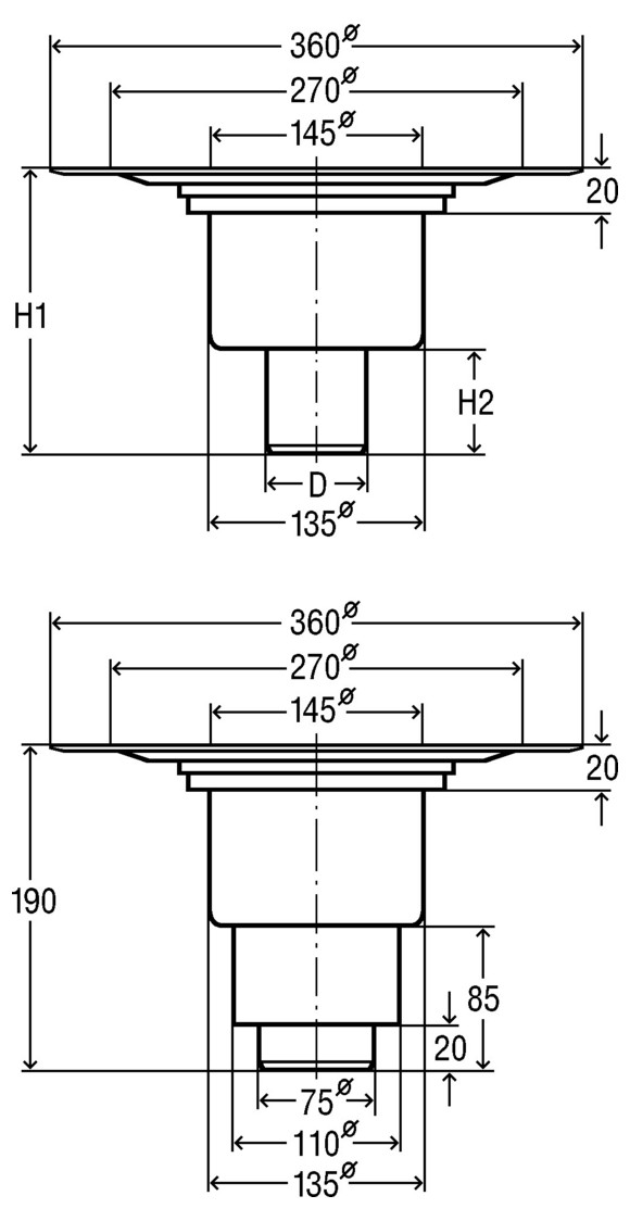 Viega Bodenablauf Advantix 50mm 4951.15 Kunststoff grau 284947 - Bild 3