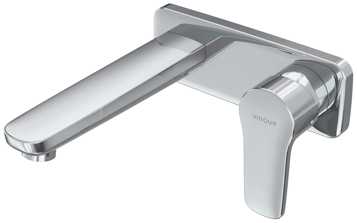 VIGOUR Farbset Waschtisch-Wandarmatur derby V3 Auslauf 220mm verchromt