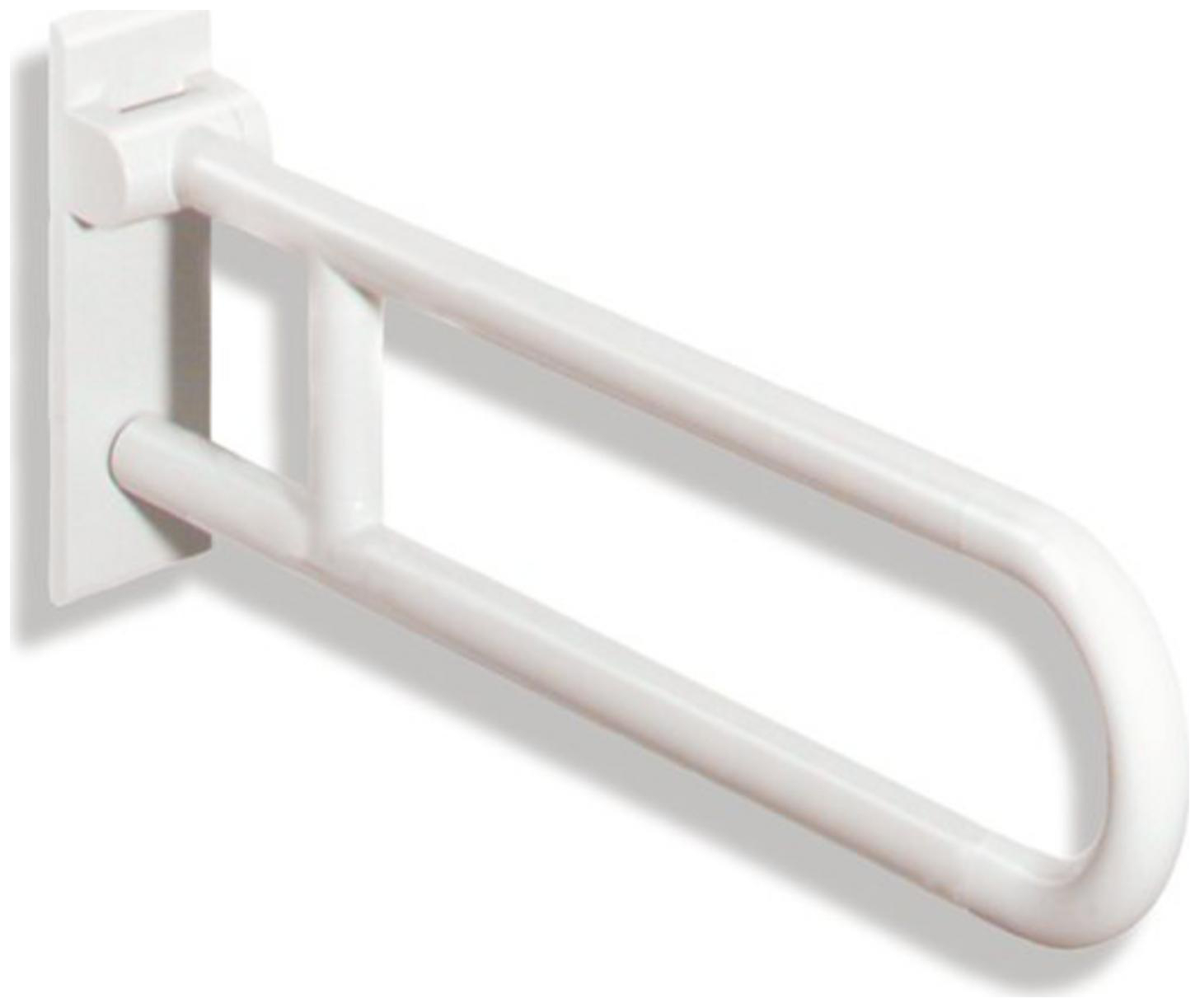 HEWI Serie 801 Stützklappgriff drehbar mit Stahlkern Länge 850 mm reinweiß 801.50.120.99 - Bild 1