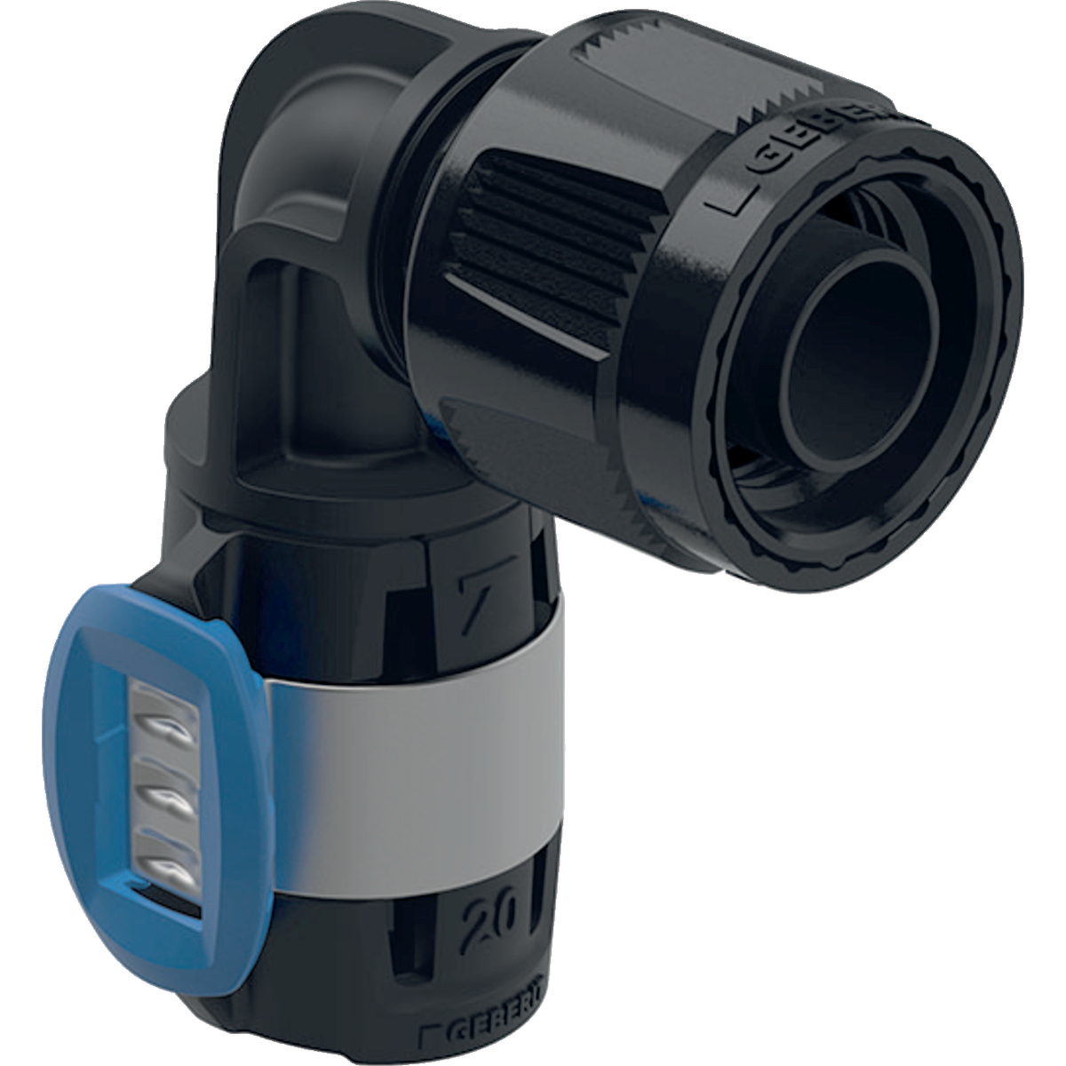 Geberit FlowFit Übergangswinkel 90Gr mit MasterFix 16mm (RpMF 1/2) PPSU 620.490.00.1 - Bild 1