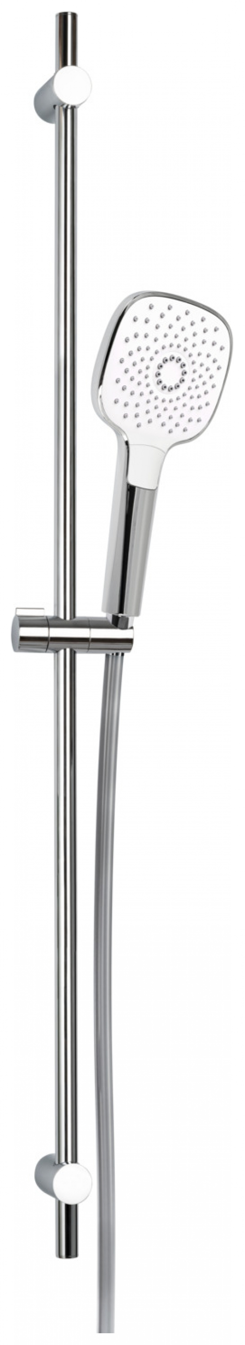 VIGOUR Brausegarnitur individual 2.2 mit Stange 90cm Schlauch, Handbrause softedge verchromt - Bild 1