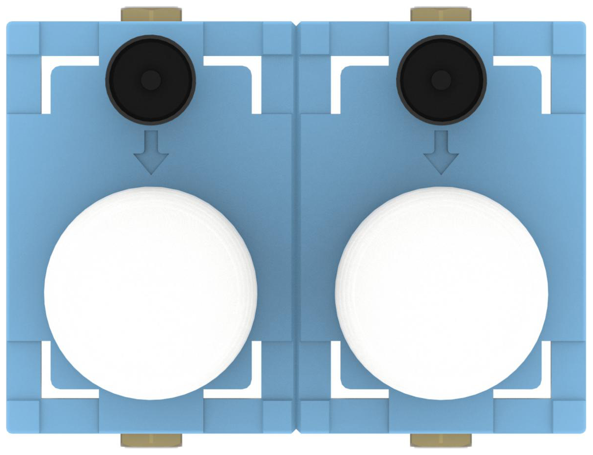 Montageblock DUO Messing, für Allmess Wasserzähler, 3/4'' IG - Bild 3