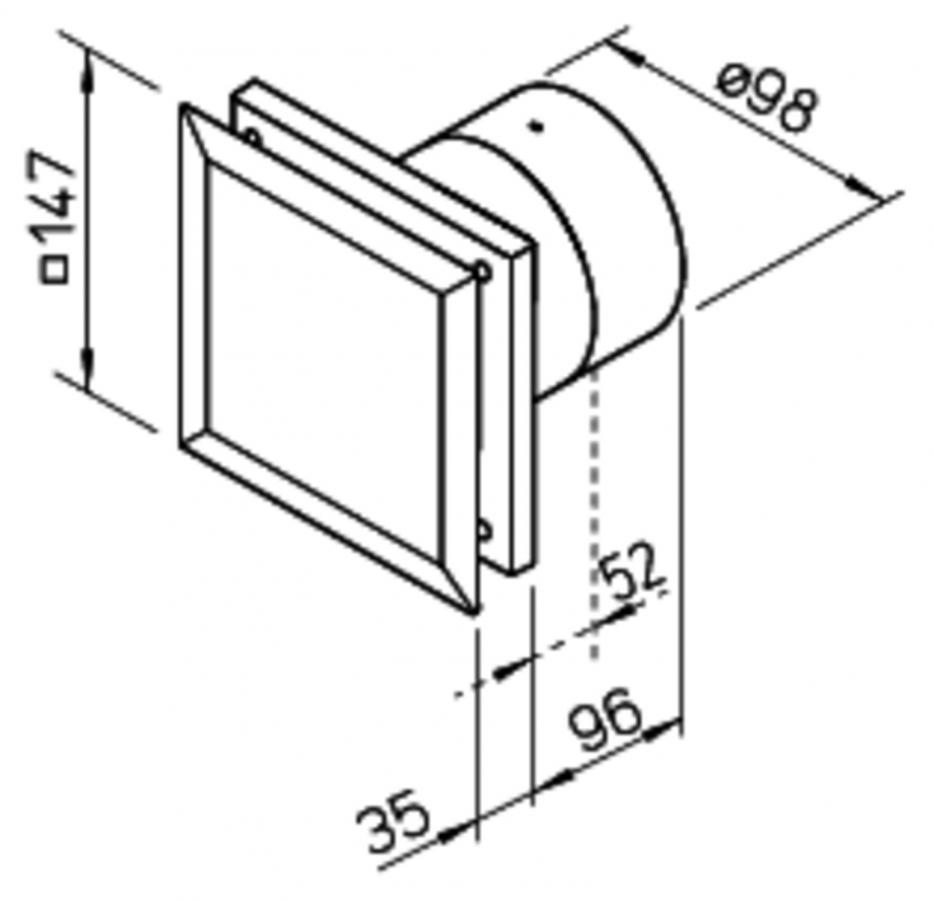 Helios Minilüfter MiniVent M1/100 N/C Intervall und Nachlauf ultraSilence Technologie Nr. 6172 - Bild 2