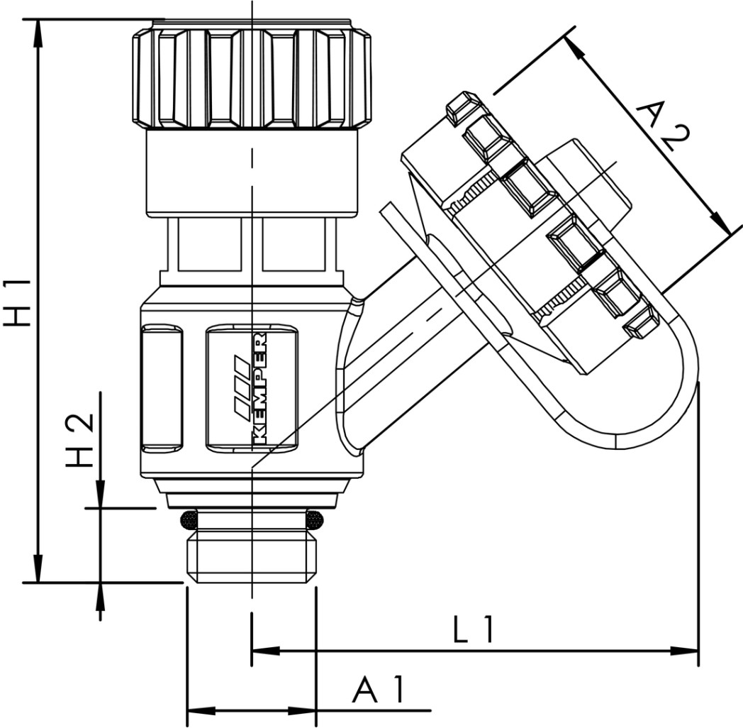 KEMPER Entleerungsventil Kemper 1/4'' DN8 für Freistromventile