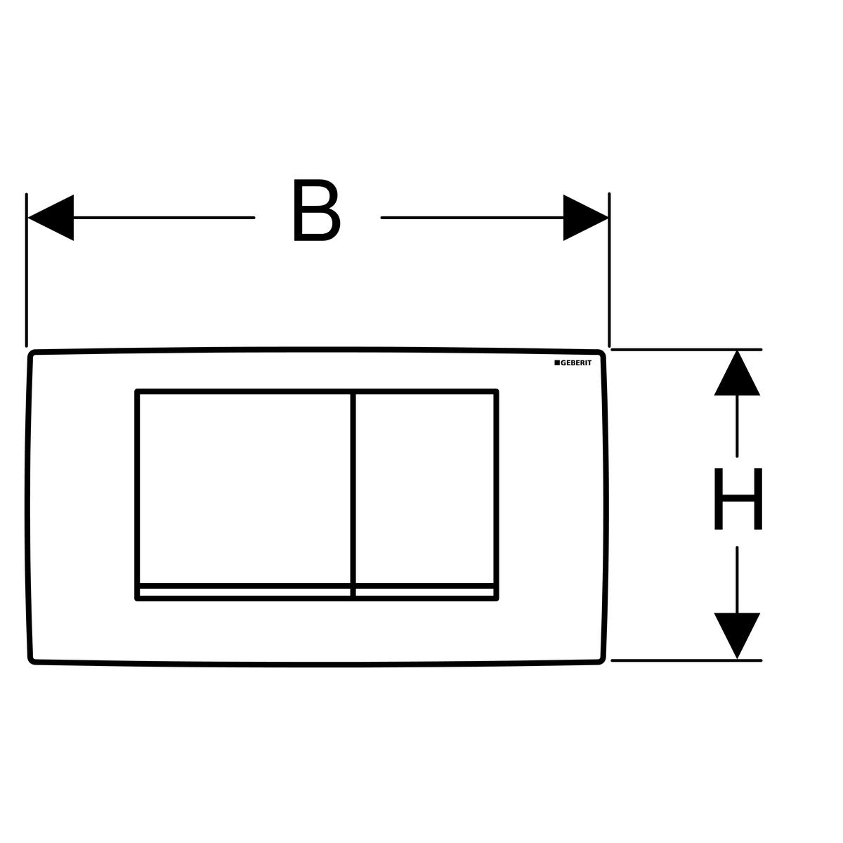 Geberit Betätigungsplatte Twinline30 für 2-Mengen-Spülung weiss/glanzchrom 115.899.KJ.1 - Bild 3
