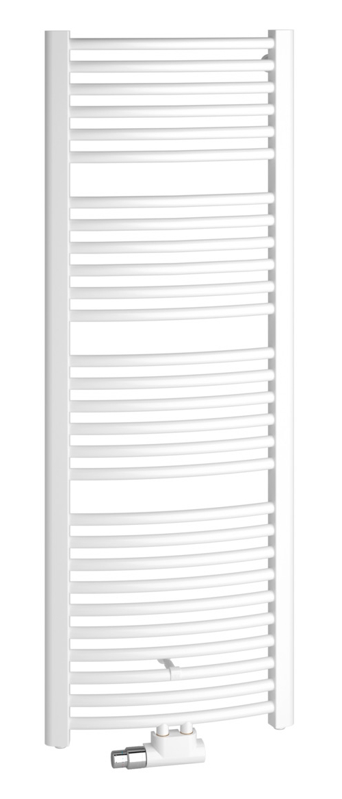 Kermi Badheizkörper Basic-50R gebogen 1448 x 51 x 450 mm QN631 weiß RAL 9016, ER01M1500452XXK