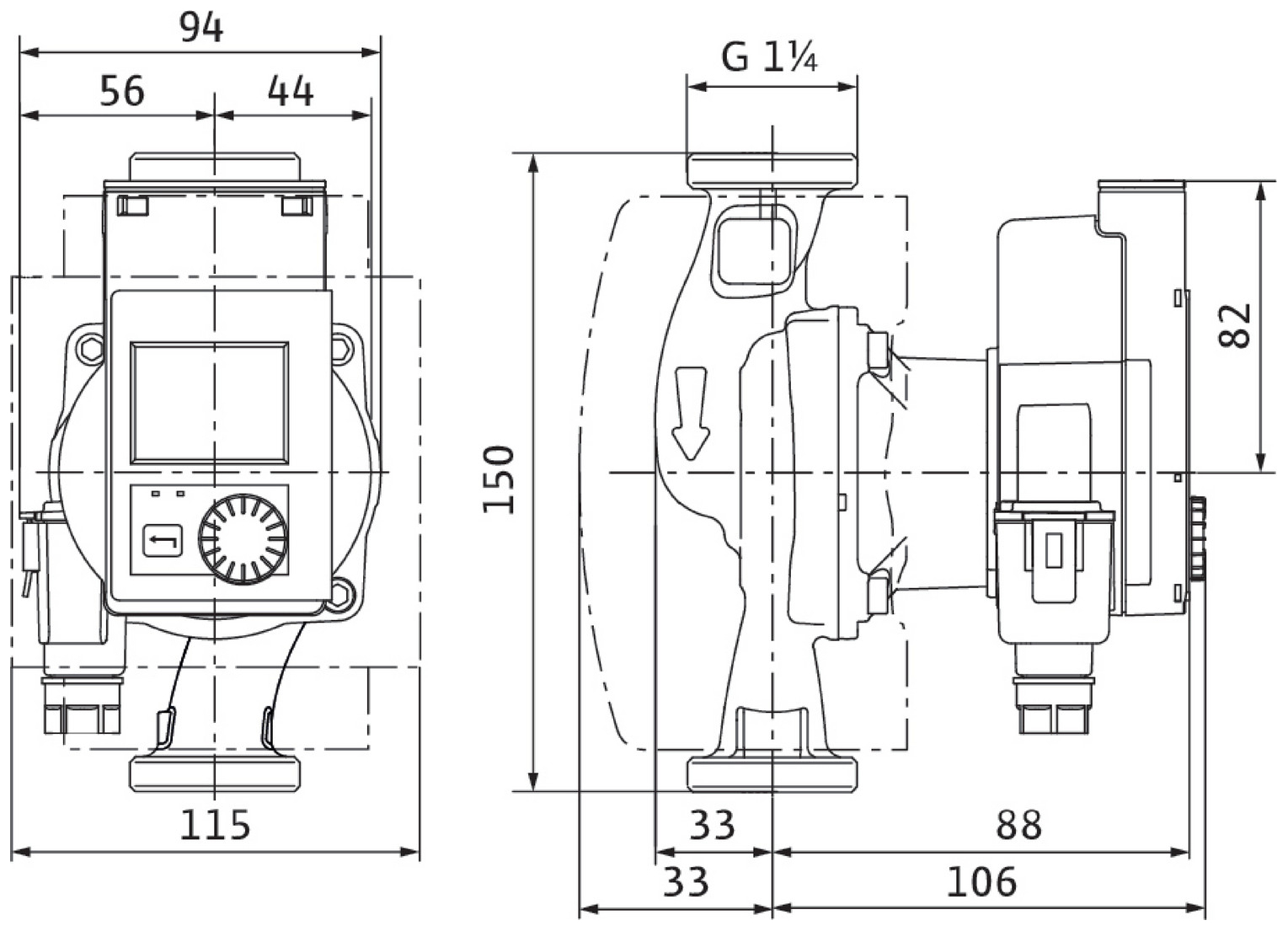 Wilo Nassläufer-Hocheffizienzpumpe Stratos PICO-Z 20/0,5-6 (G 1 1/4) BL 180mm 4255431 - Bild 2