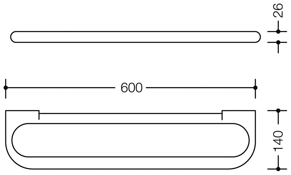 HEWI Serie 477 Ablage aus Polyamid reinweiß 477.03.100.99 - Bild 2