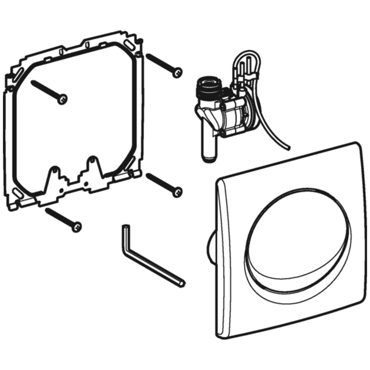 Geberit Urinal Handauslösung Basic pneumatisch weiß-alpin 115.820.11.5 - Bild 3