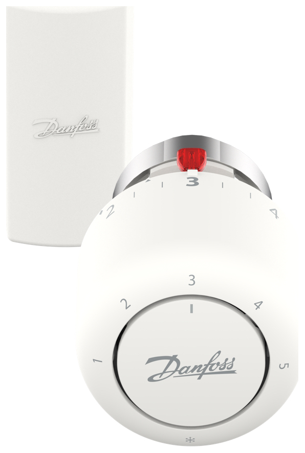 Danfoss Thermostatkopf Aero RA/V 7-26°C RAL9016 Fernfühler Kapillarrohrlänge 0-2m 015G4562 - Bild 1