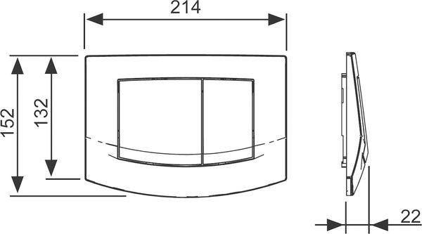 TECEbase Spülkasten Bauhöhe 820mm mit TECEambia Drückerplatte weiß und Befestigung 9400411 - Bild 5