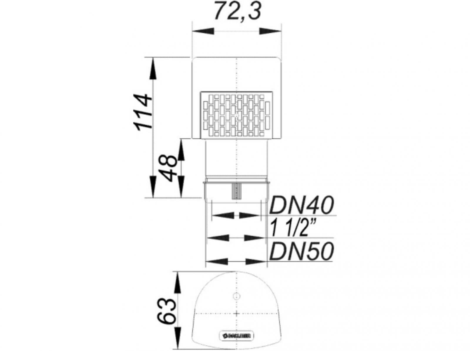 Dallmer DallVent Mini Rohrbelüfter DN 40/DN 50 1 1/2'' 850416 - Bild 2
