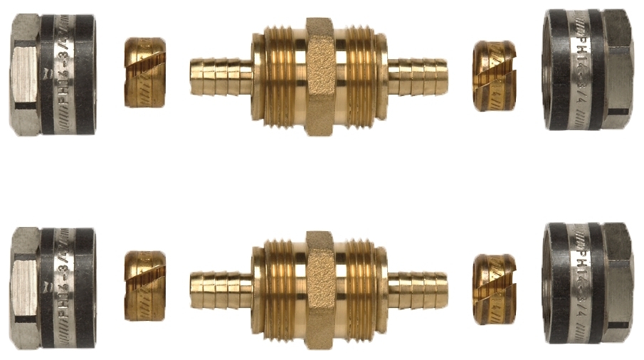 COSMO PEX/PERT-Rohrkupplung 16x2mm Klemmverbindung zum Schrauben, je Satz