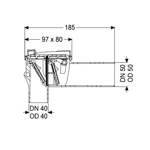 KESSEL Rückstaudoppelverschluss Staufix Siphon DN 50 für Waschtisch-Siphons 73051 - Bild 2