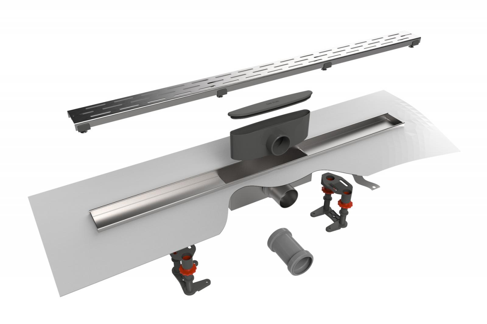 ESS Duschrinne Easy Drain Compact 30 FF 1000 mm Edelstahl Abdeckung gebürstet EDCOMFF 1000-30 - Bild 1
