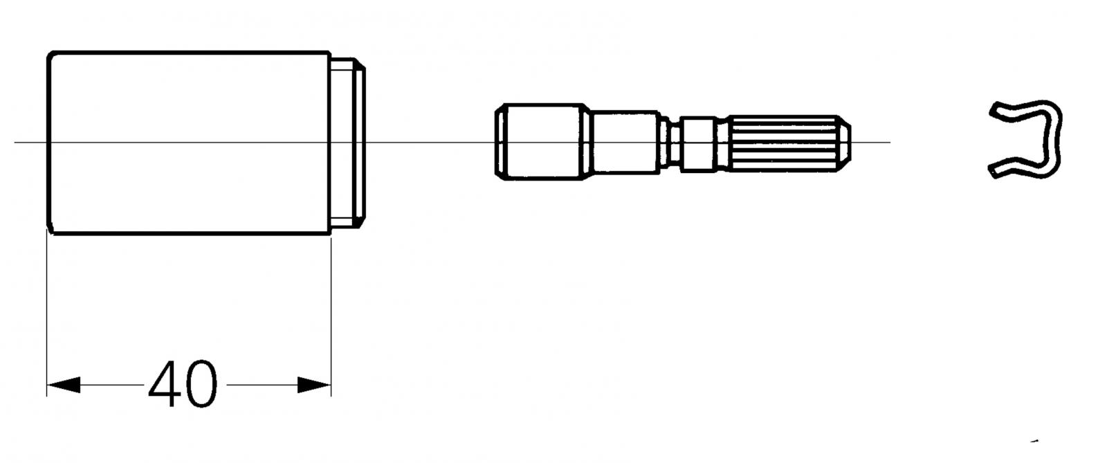 Grohe Verlängerungsset 40 mm für UP-Ventile DN15 verchromt 06427000 - Bild 2