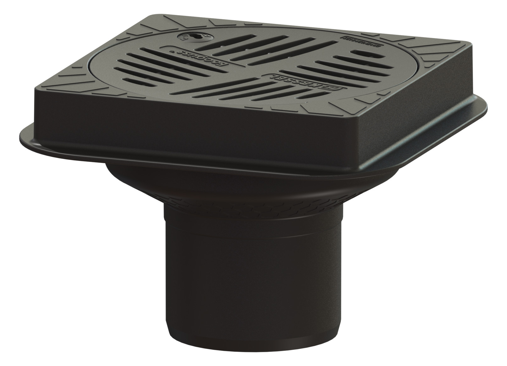 KESSEL Parkdeckablauf Ecoguss DN 125, eckig, 48502, mit Anschluss für Kunststoffrohr - Bild 1