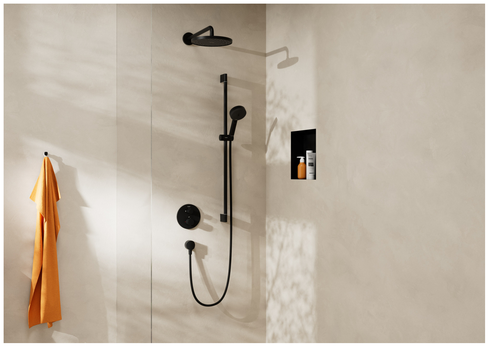Hansgrohe Activera S Kopfbrause 240 1jet EcoSmart schwarz matt