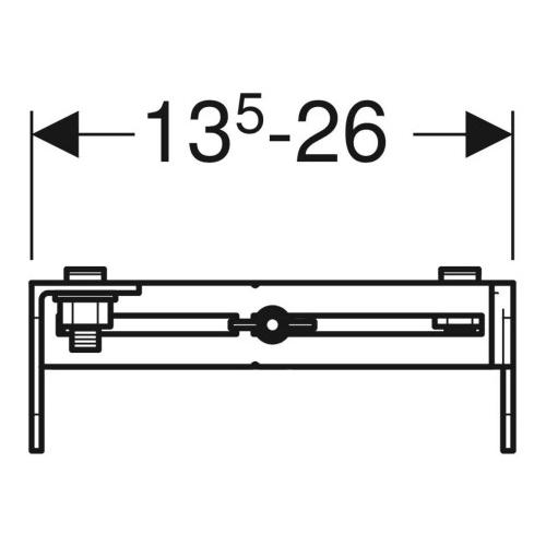 Geberit GIS Wandanbindung zum Aussteifen und Befestigen 461.015.00.1 mit zwei Drehrastbolzen  - Bild 3