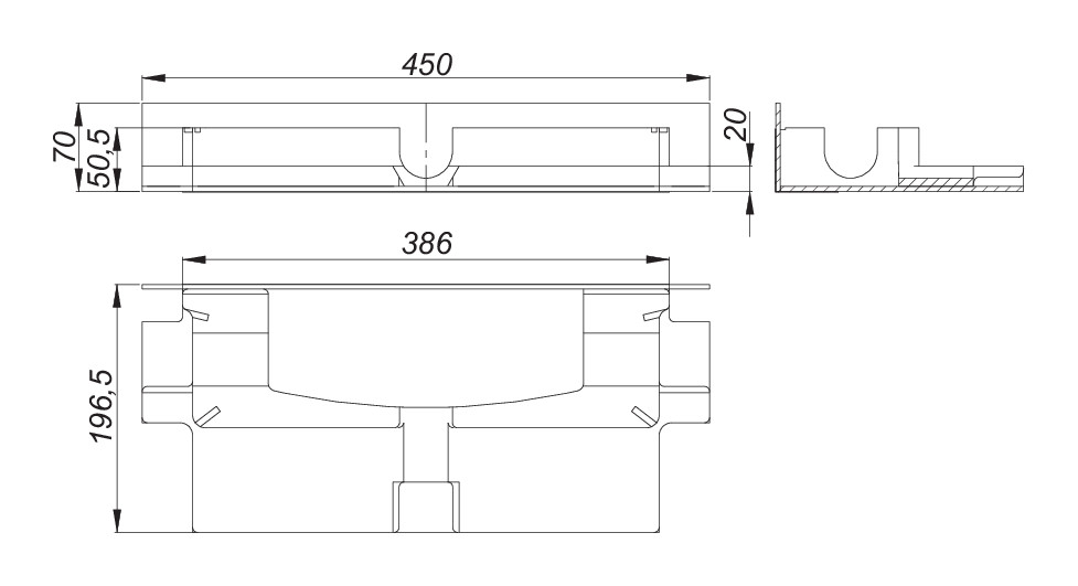 Dallmer DallFlex Plan Schallschutzelement 539106, für Ablaufgehäuse DallFlex Plan 539014 - Bild 3