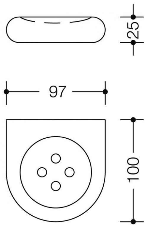 HEWI Serie 477 Seifenablage klein mit Noppen reinweiß 477.02.100.99 - Bild 2