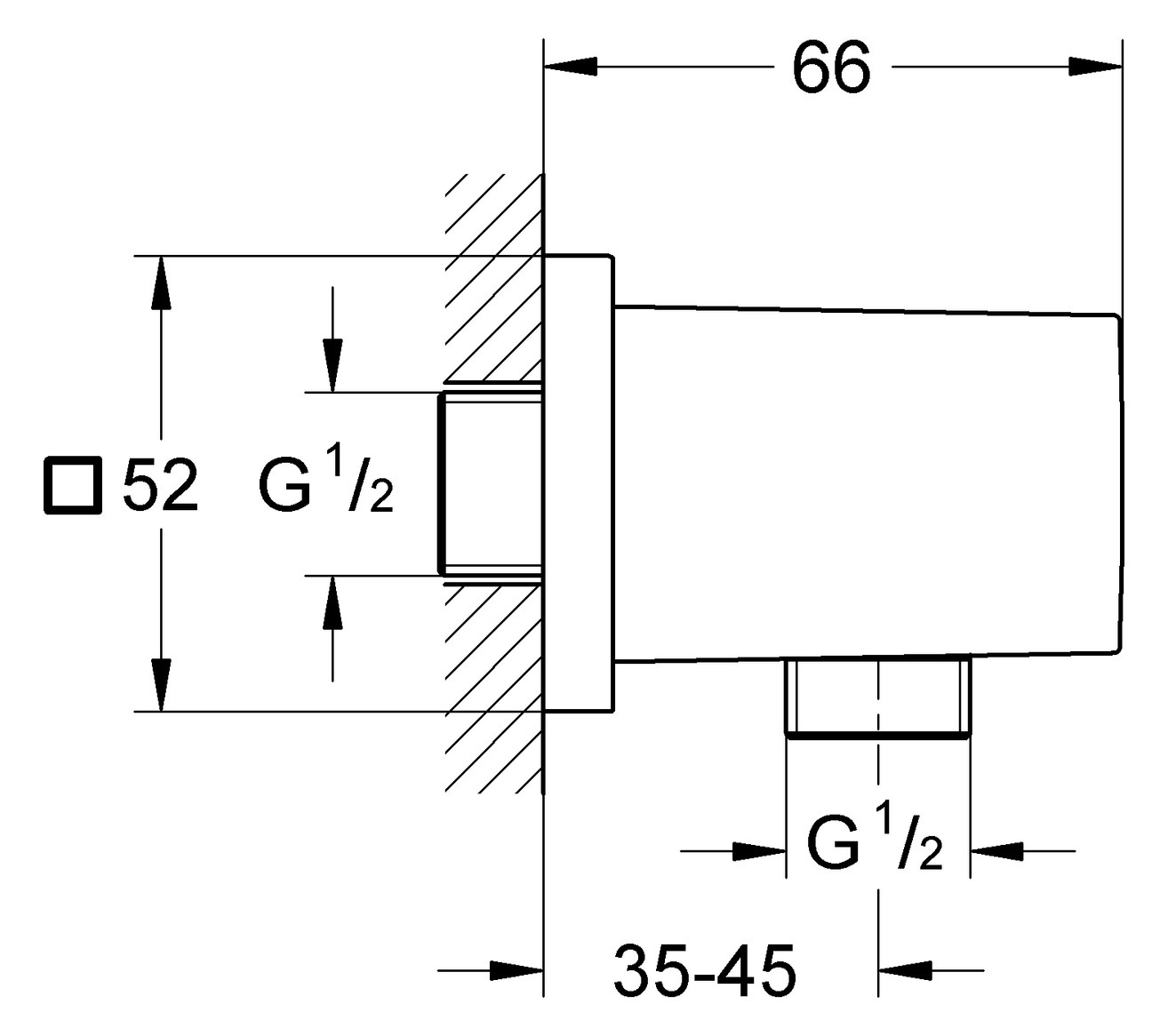 GROHE Wandanschlussbogen Euphoria Cube verchromt 27704000 - Bild 2