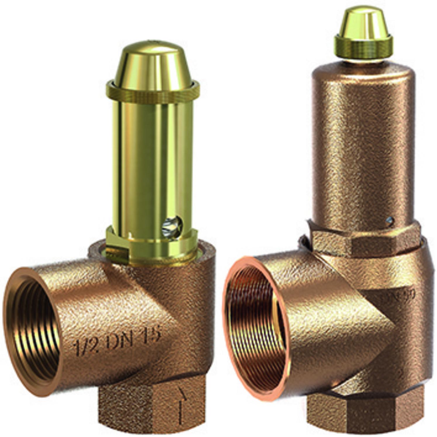 Membran-Sicherheitsventil 3 bar 1/2'' x 3/4'' aus Rotguss SVR153 - Bild 2