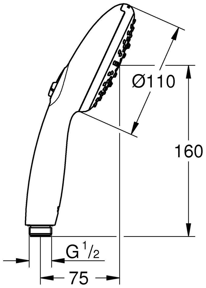 GROHE Handbrause Tempesta 110 chrom 3 Strahlarten (Rain, Jet, Massage) 28261003 - Bild 4