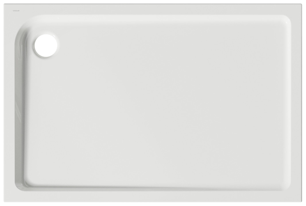 VIGOUR Duschwanne Acryl one 120x80x3.5cm weiss - Bild 1