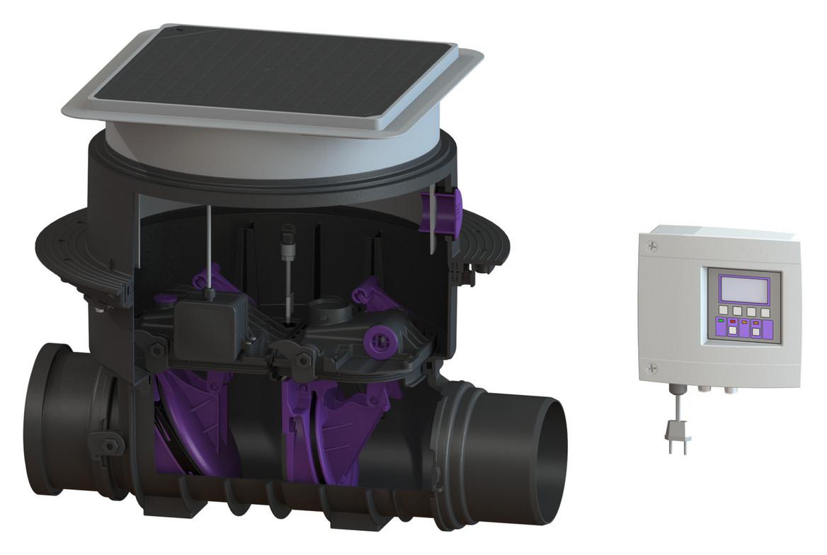 Kessel Rückstauautomat Staufix FKA Komfort DN 150, Bodenplatte, schwarz 84150S - Bild 1