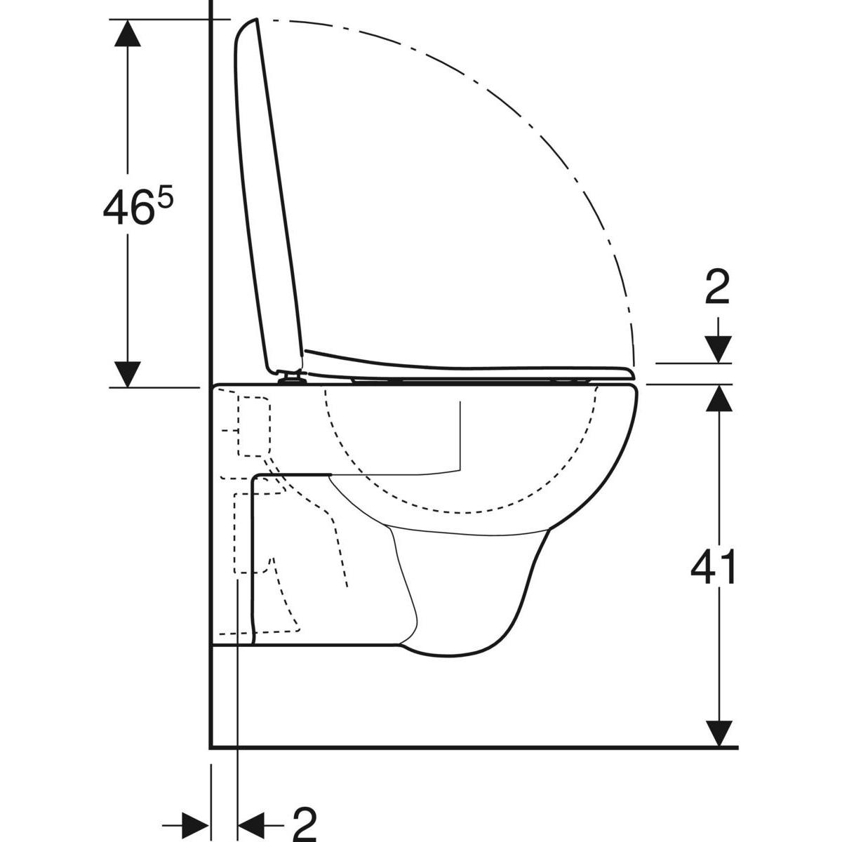 Geberit Renova Set Wand-WC, Tiefspüler mit WC-Sitz, weiß 500.802.00.1 - Bild 5