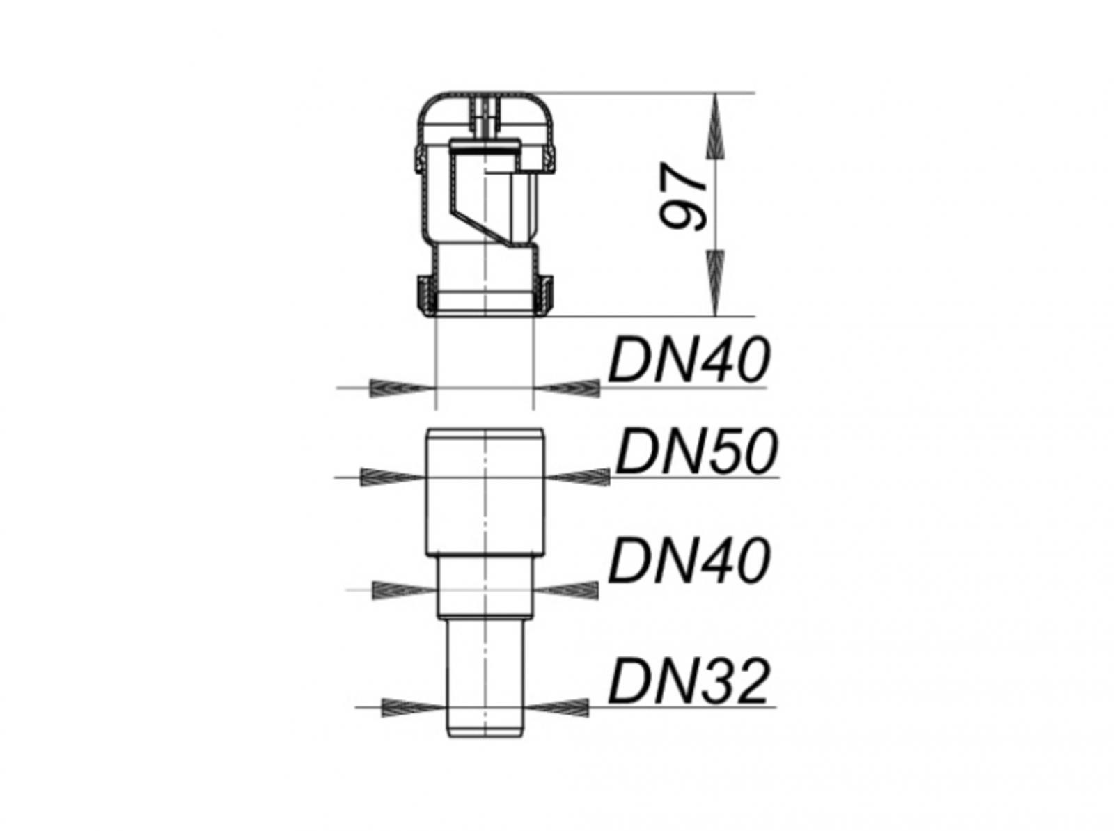 Dallmer Rohrbelüfter 904 DN 40 DN 32 DN 50 850218 - Bild 2