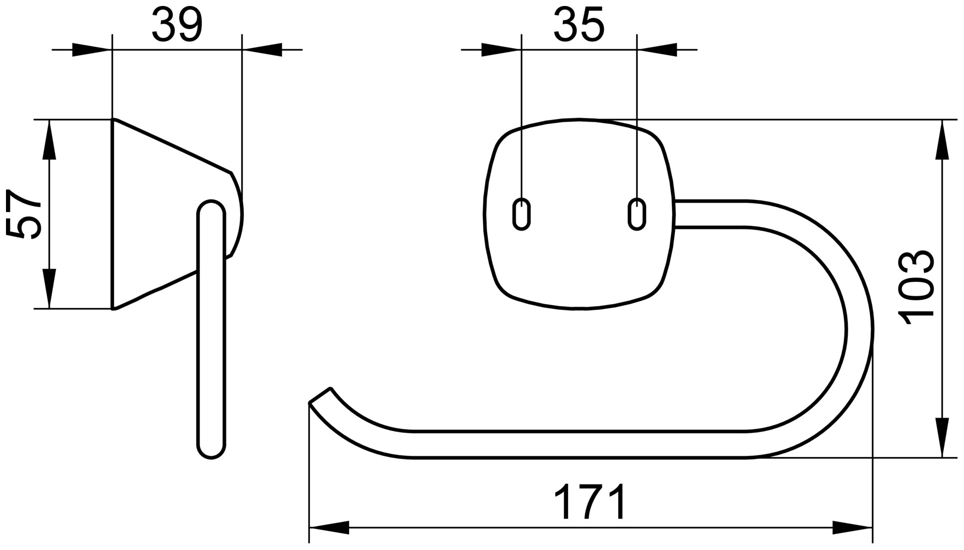 Keuco Toilettenpapierhalter City.2 verchromt 02762010000 - Bild 2