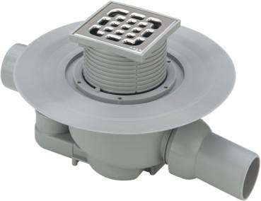 Viega Badablauf DN40xDN50 4921.6 grau Edelstahlrost 556921 - Bild 1