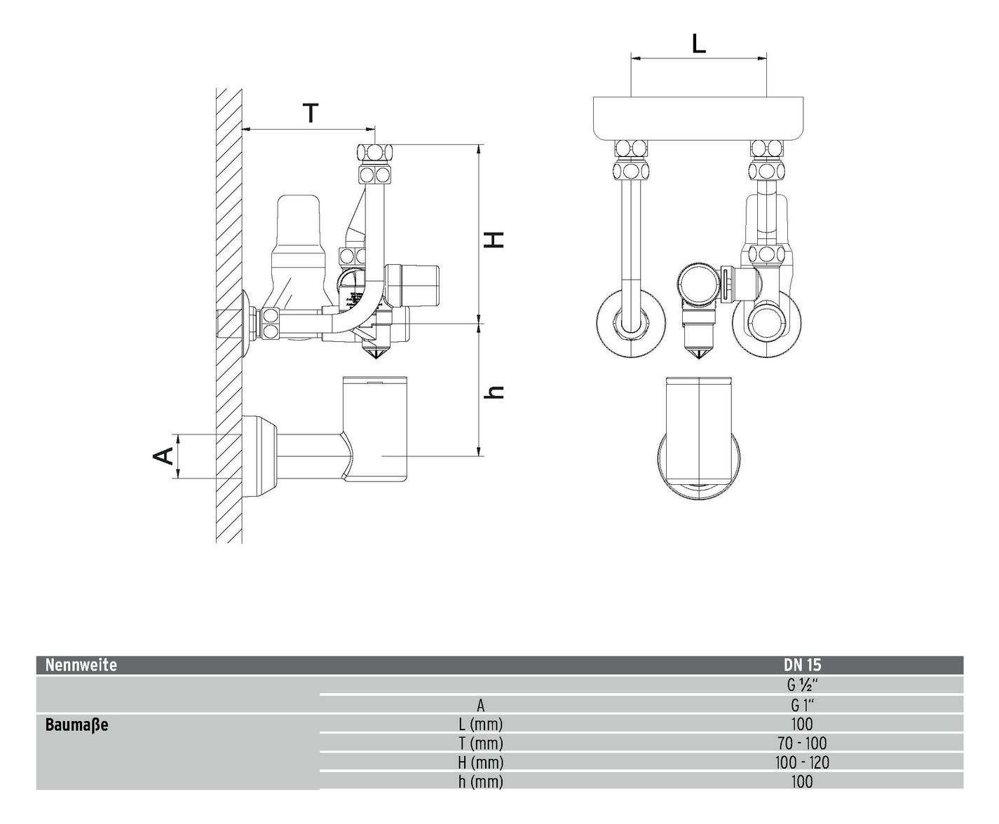 Sicherheitsgruppe 324 KV 40 bis 200 Liter DN 15 (R 1/2'') 6 bar verchromt, mit Druckminderer - Bild 2