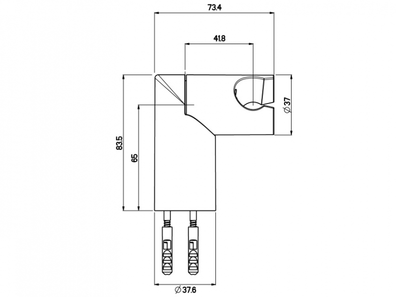 Nikles Wand-Brausenhalter Techno schwenkbar verchromt