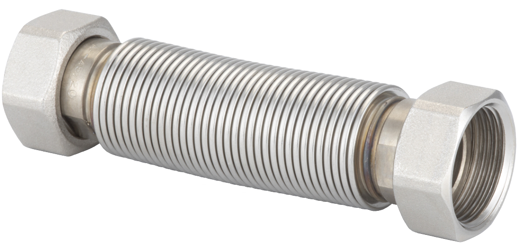 Hummel flexibler Geräteanschluss DN20, Edelstahl UEM G3/4 x UEM G3/4, ausziehbar 95-200mm - Bild 1