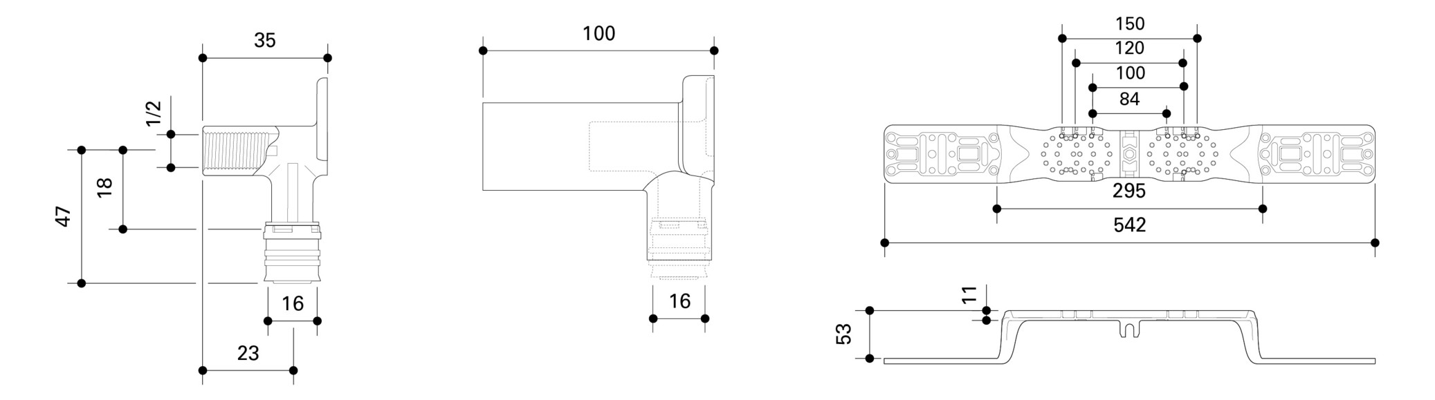 Fränkische Anschluss-Set alpex F50 PROFI 16-Rp1/2 PA mit Abdichtungen 86916715 - Bild 2