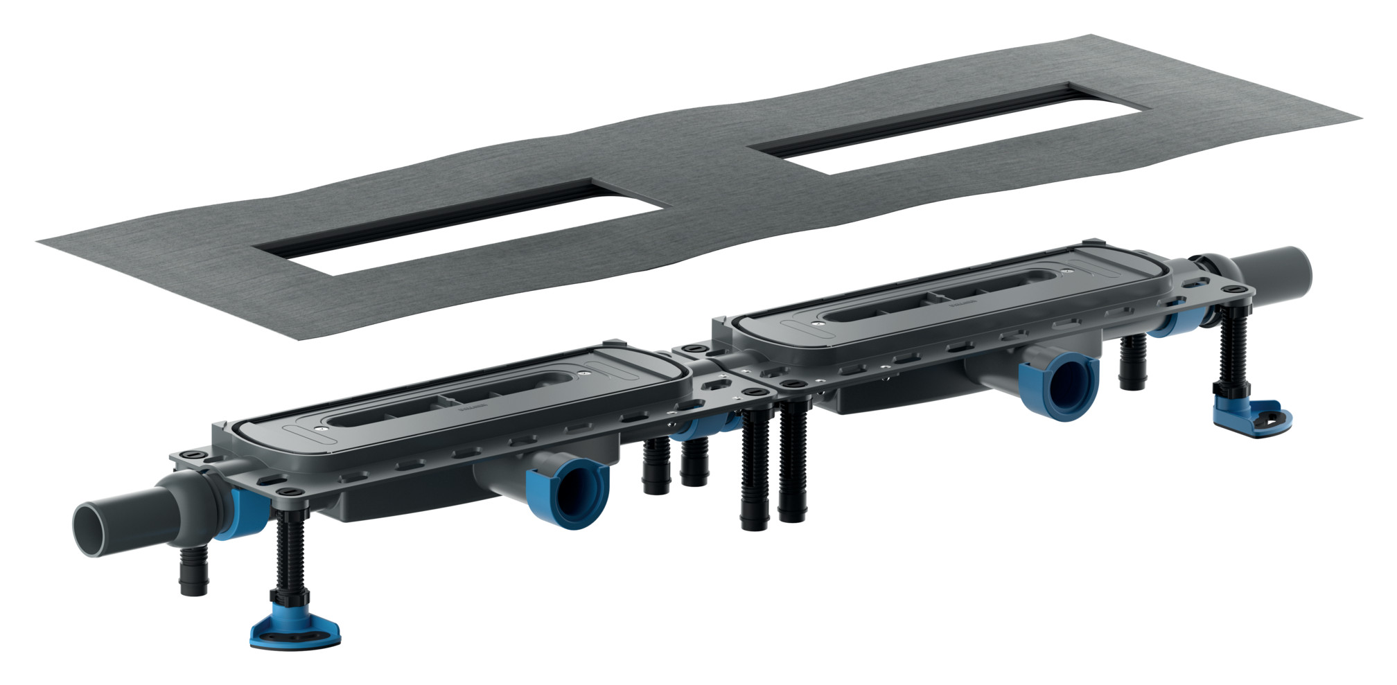 Dallmer DallFlex Duo Plan Ablaufgehäuse DN 40 für CeraWall P Duo und CeraWall S 536501 - Bild 1